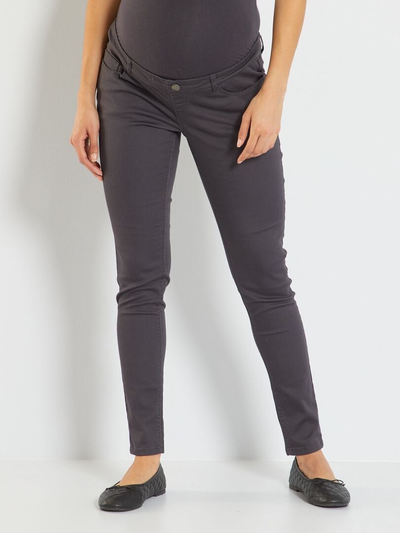Pantaloni skinny premaman grigio antracite - Kiabi