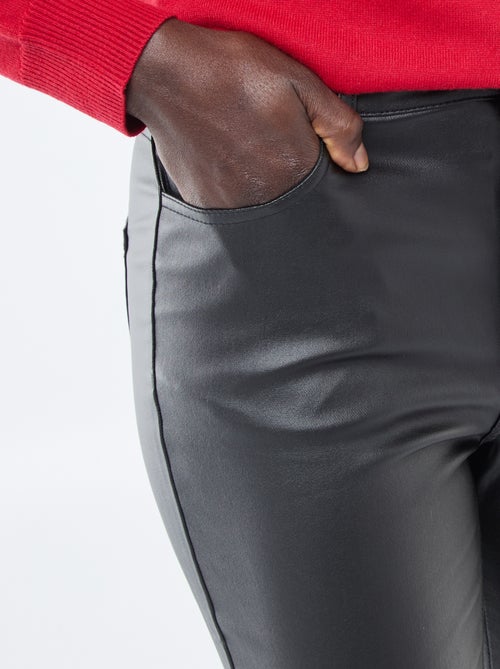 Pantaloni skinny spalmati tinta unita - Kiabi