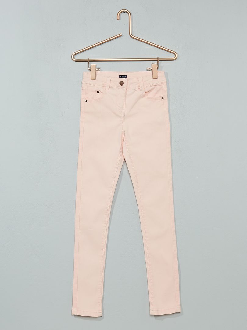 Pantaloni skinny stretch rosa chiaro - Kiabi