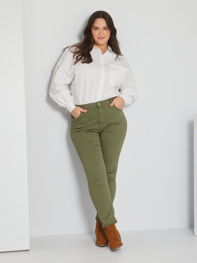 Pantaloni skinny verde scuro - Kiabi