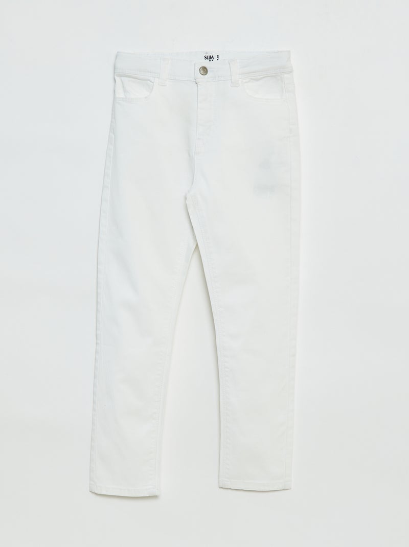 Pantaloni slim - modello aderente a 4 tasche Bianco - Kiabi