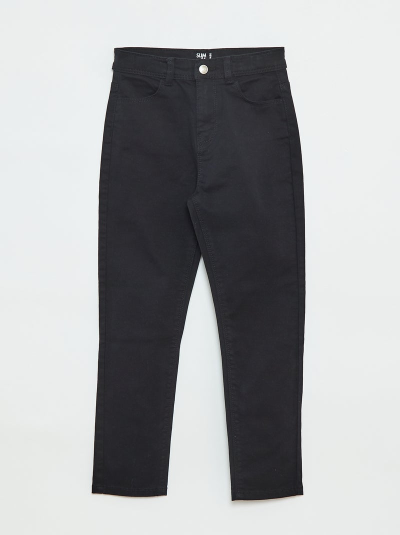 Pantaloni slim - modello aderente a 4 tasche nero - Kiabi