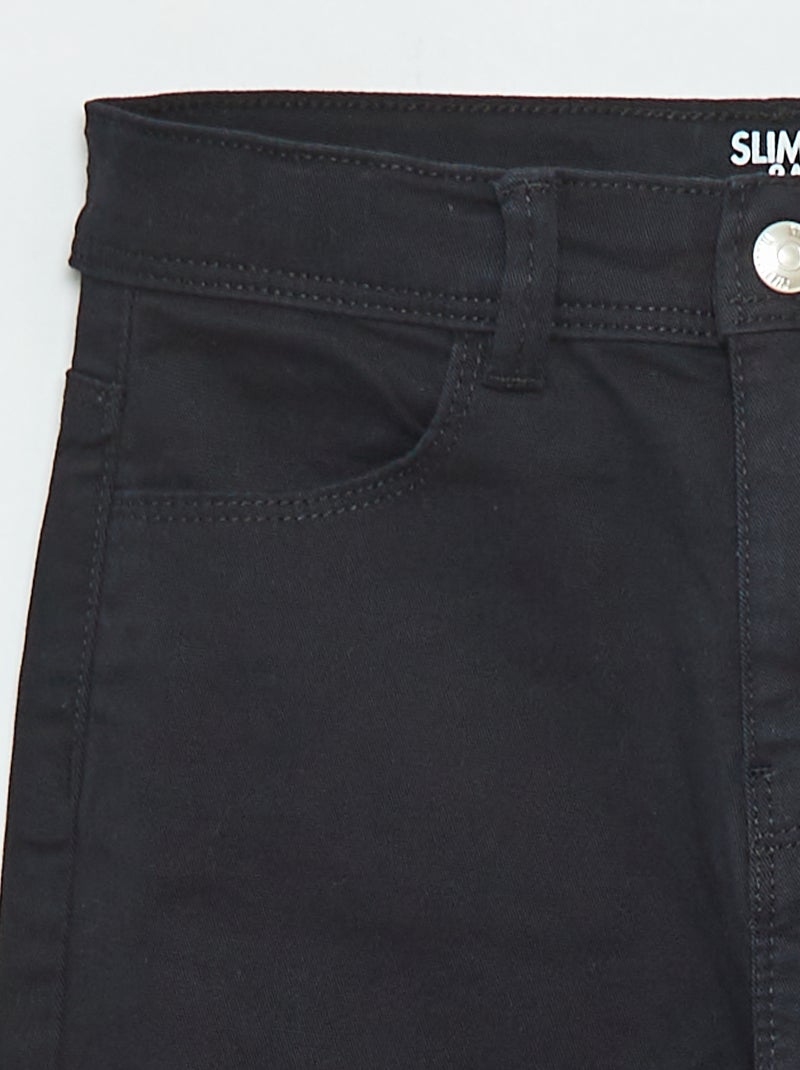 Pantaloni slim - modello aderente a 4 tasche nero - Kiabi