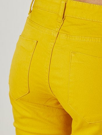 Silence pantaloni gamba slim donna giallo