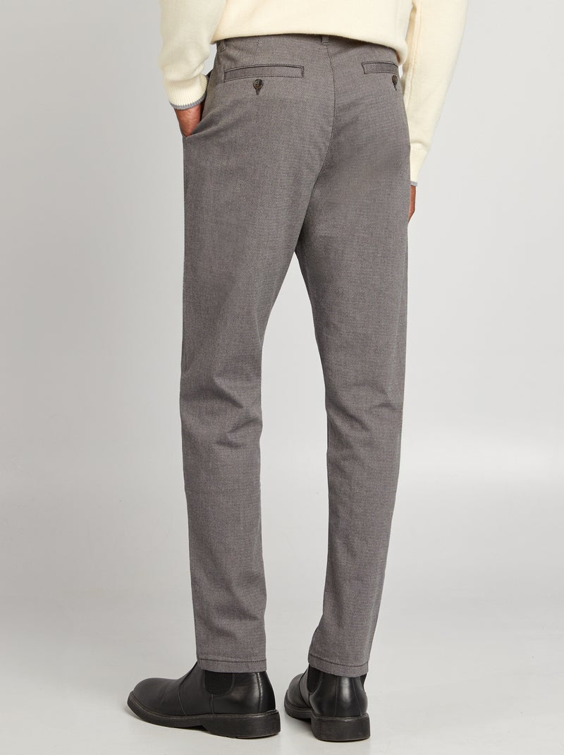 Pantaloni slim chino GRIGIO - Kiabi