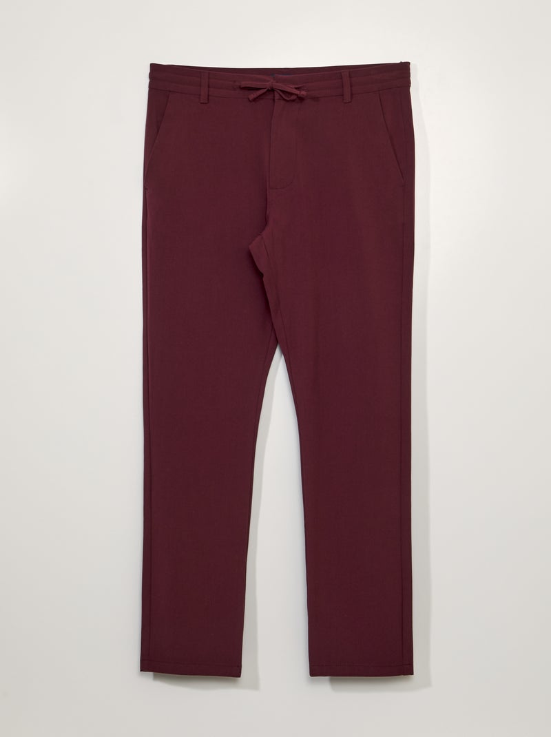 Pantaloni slim colorati ROSSO - Kiabi