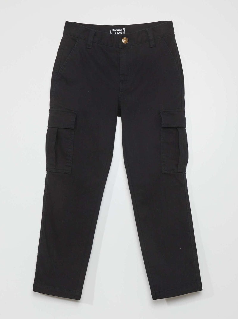 Pantaloni slim con tasche nero - Kiabi