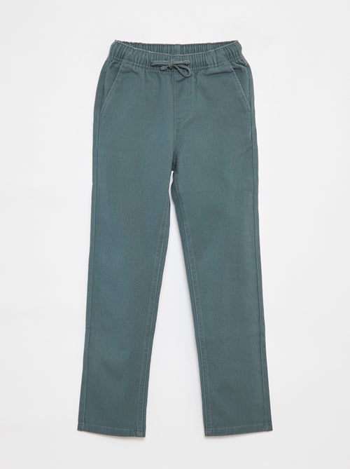 Pantaloni slim con vita regolabile - Kiabi
