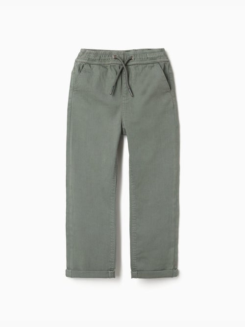 Pantaloni slim fit in twill con coulisse - Kiabi