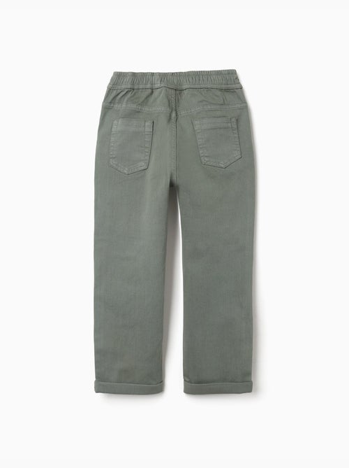 Pantaloni slim fit in twill con coulisse - Kiabi