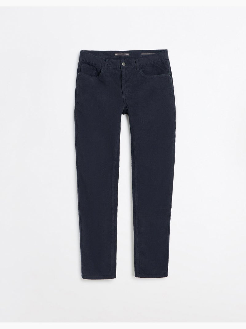 Pantaloni slim-fit in velluto a coste, mo fashion Blu - Kiabi