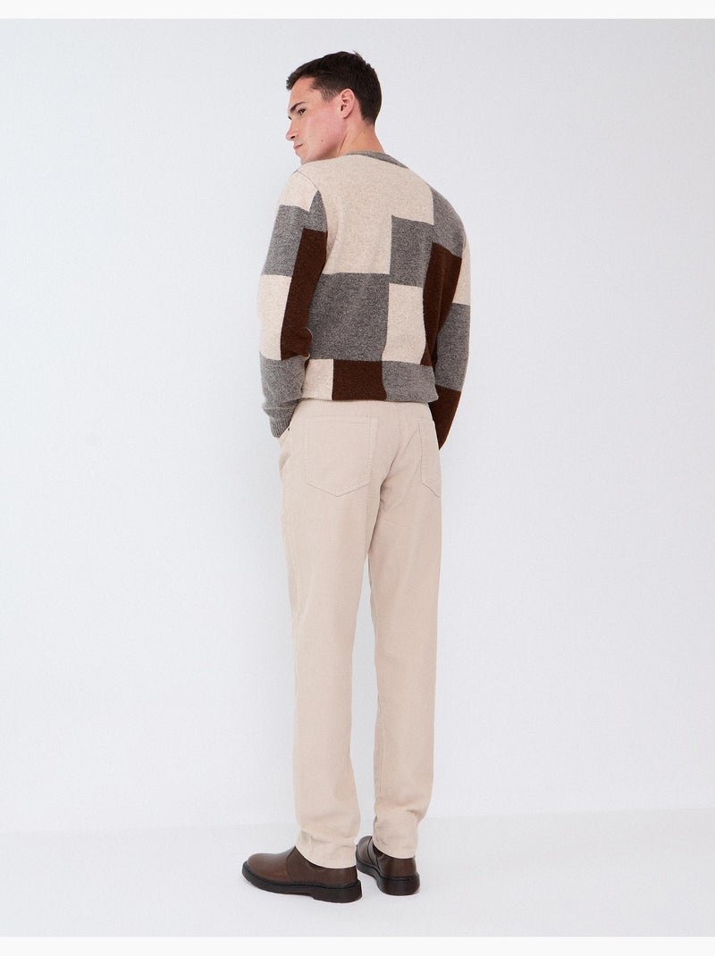 Pantaloni slim-fit in velluto a coste, mo fashion Grigio - Kiabi