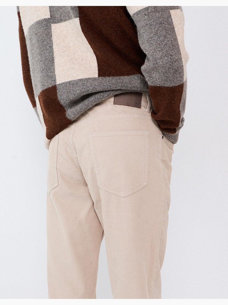 Pantaloni slim-fit in velluto a coste, mo fashion Grigio - Kiabi