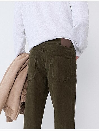 Pantaloni slim-fit in velluto a coste, mo fashion