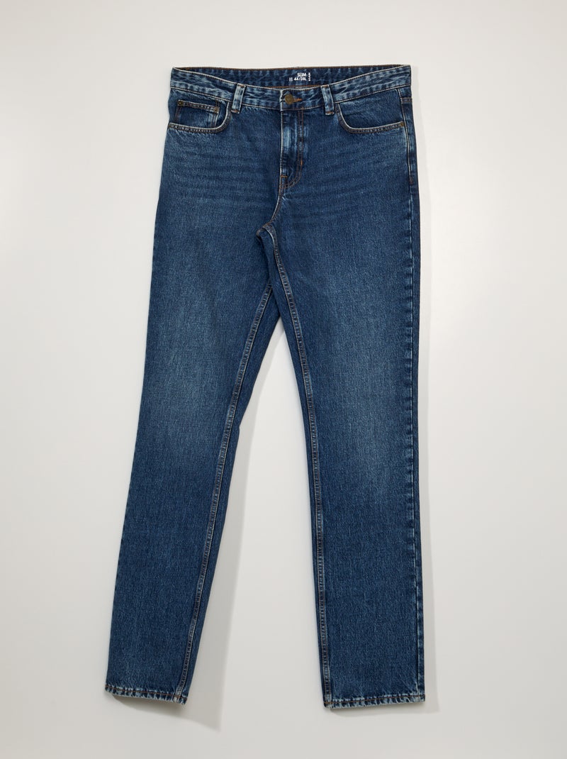 Pantaloni slim in denim - 38L BLU - Kiabi