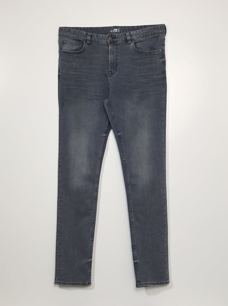 Pantaloni slim in denim - L38 GRIGIO - Kiabi