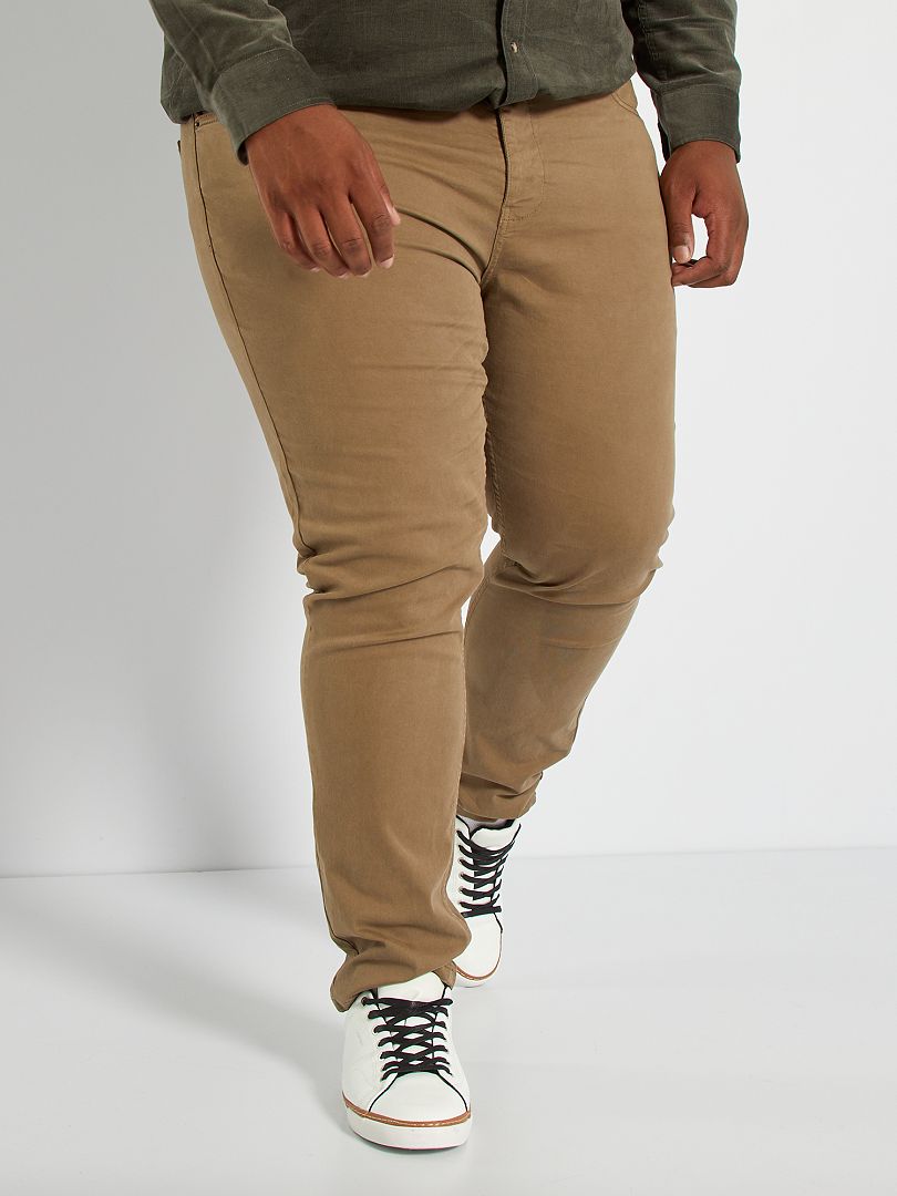Pantaloni slim L30 grigio beige - Kiabi