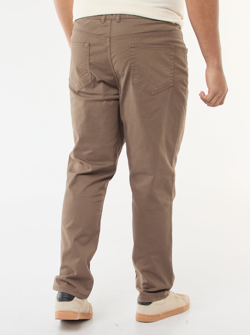 Pantaloni slim L30 Marrone - Kiabi