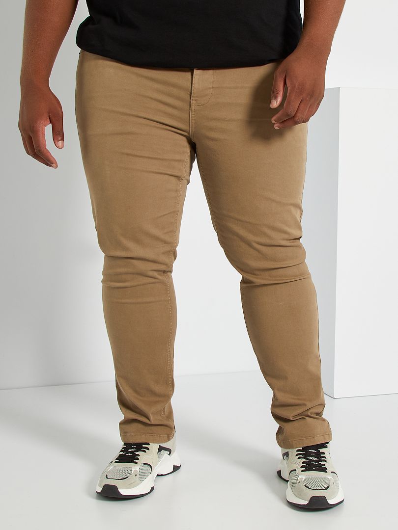 Pantaloni slim L32 grigio beige - Kiabi