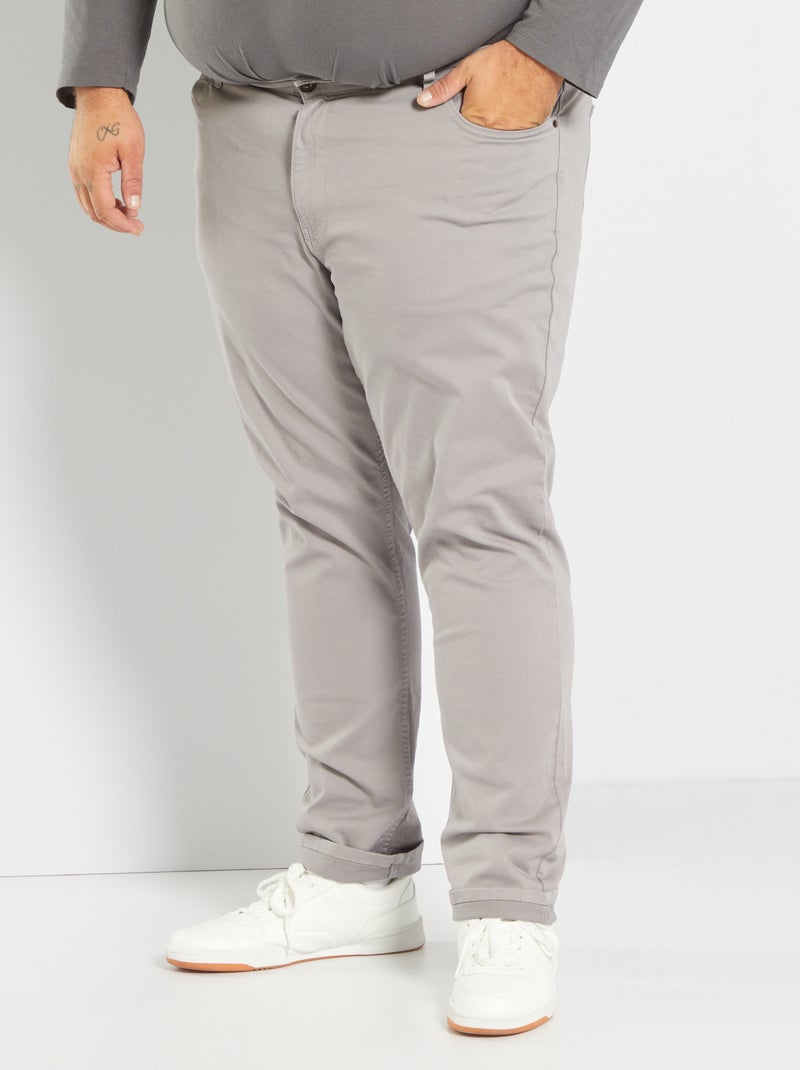 Pantaloni slim L32 grigio topo - Kiabi