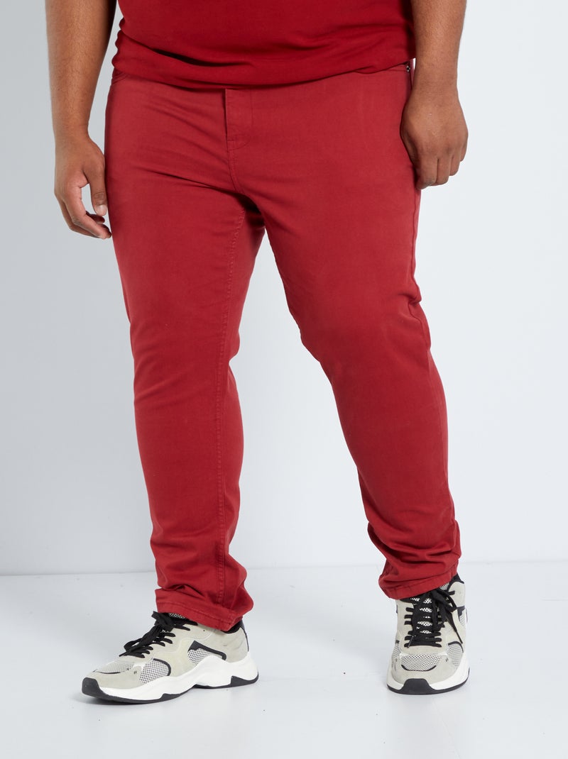 Pantaloni slim L32 ROSSO - Kiabi
