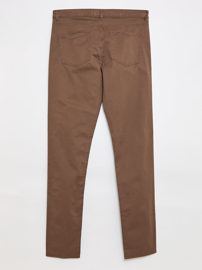 Pantaloni slim L36 per persone più alte di 190 cm Marrone - Kiabi