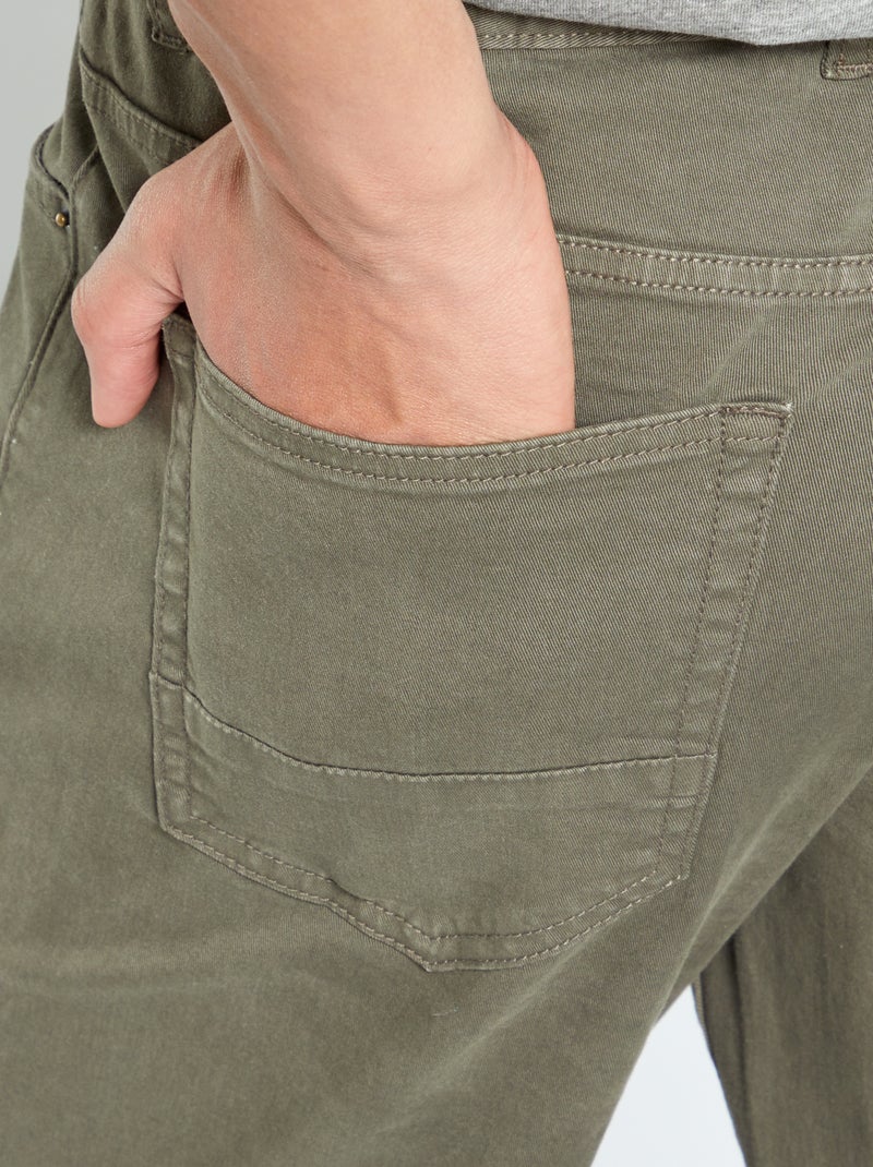 Pantaloni slim L38 +195cm KAKI - Kiabi