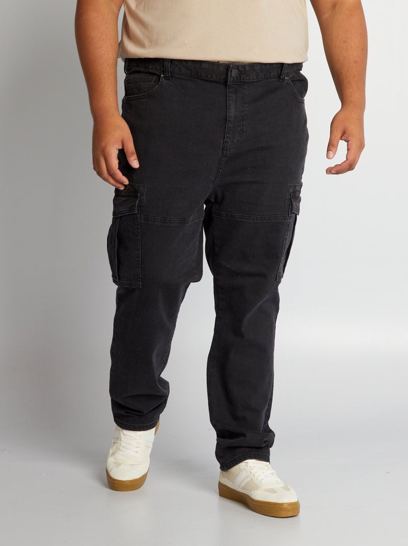 Pantaloni slim multitasche in denim - 36L NERO - Kiabi