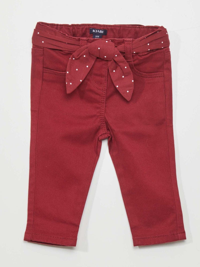Pantaloni slim ROSSO - Kiabi