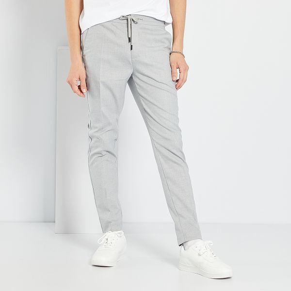 Pantaloni slim vita elasticizzata uomo - GRIGIO - Kiabi - 20,00€