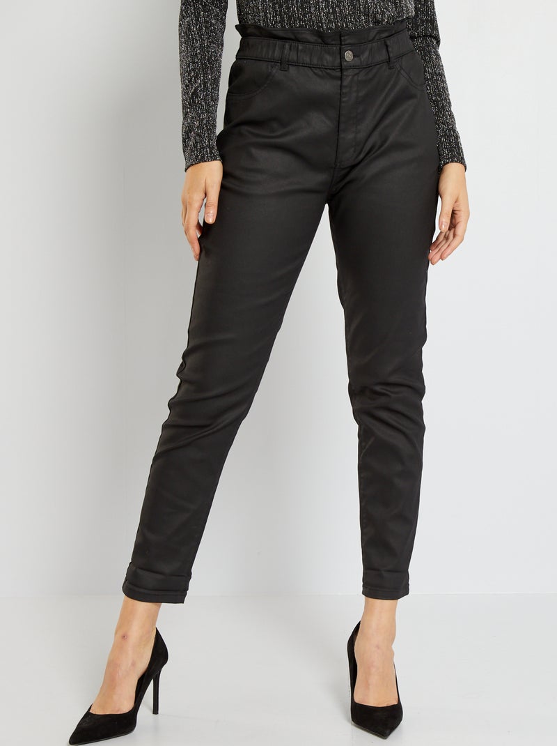 Pantaloni spalmati Nero - Kiabi