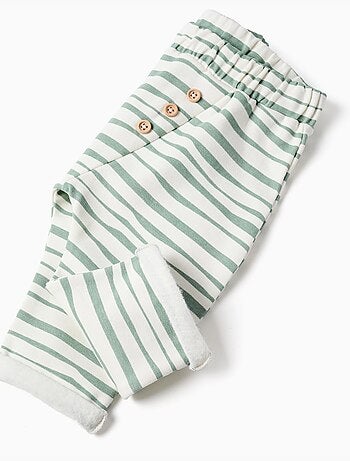 Pantaloni spazzolati a righe