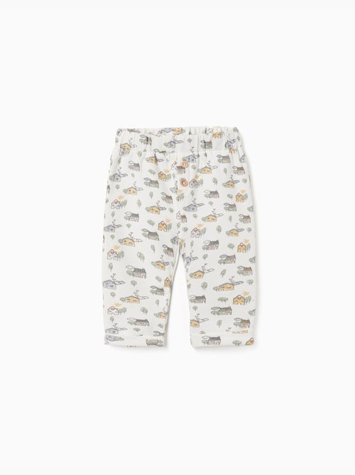 Pantaloni spazzolati con motivo casa e albero - Kiabi Pantaloni spazzolati con motivo casa e albero - Kiabi