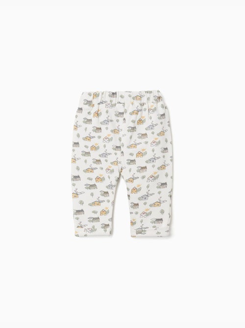 Pantaloni spazzolati con motivo casa e albero - Kiabi Pantaloni spazzolati con motivo casa e albero - Kiabi