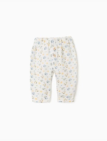 Pantaloni spazzolati con motivo colorato