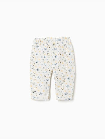 Pantaloni spazzolati con motivo colorato