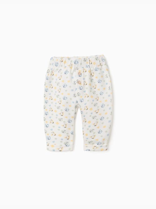 Pantaloni spazzolati con motivo colorato - Kiabi