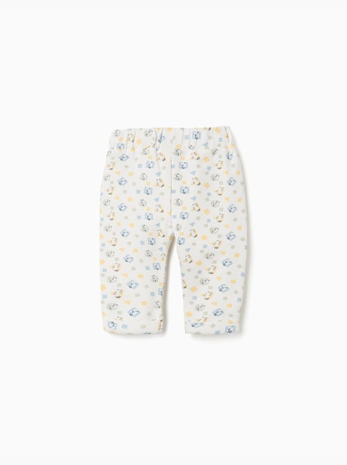 Pantaloni spazzolati con motivo colorato - Kiabi