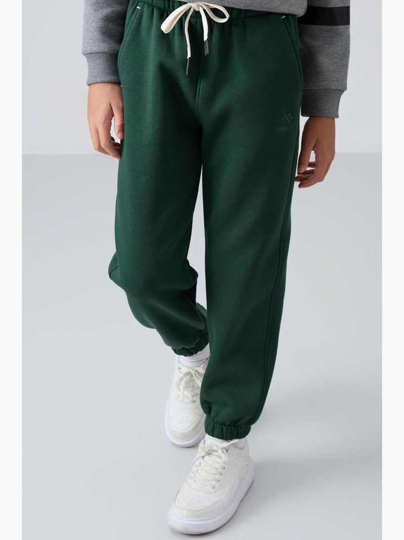 Pantaloni sport bambino tommy Nero Verde - Kiabi