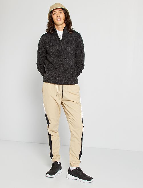 Pantaloni sportivi color block - BEIGE - Kiabi - 17.00€