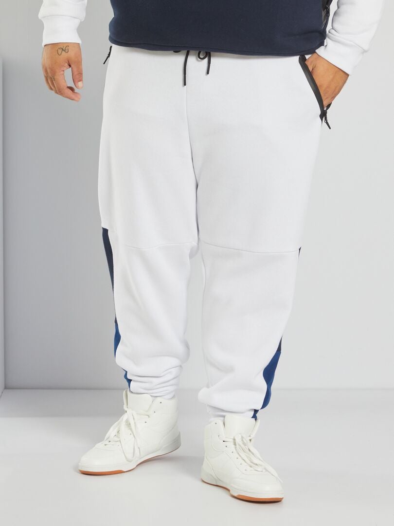 Pantaloni sportivi color block Bianco - Kiabi