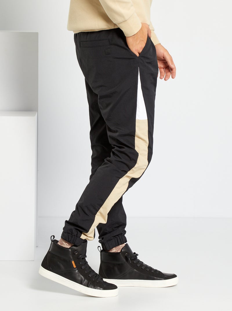 Pantaloni sportivi color block Nero - Kiabi