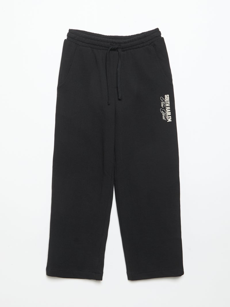 Pantaloni sportivi da uomo in felpa French Terry con vita elasticizzata Nero - Kiabi