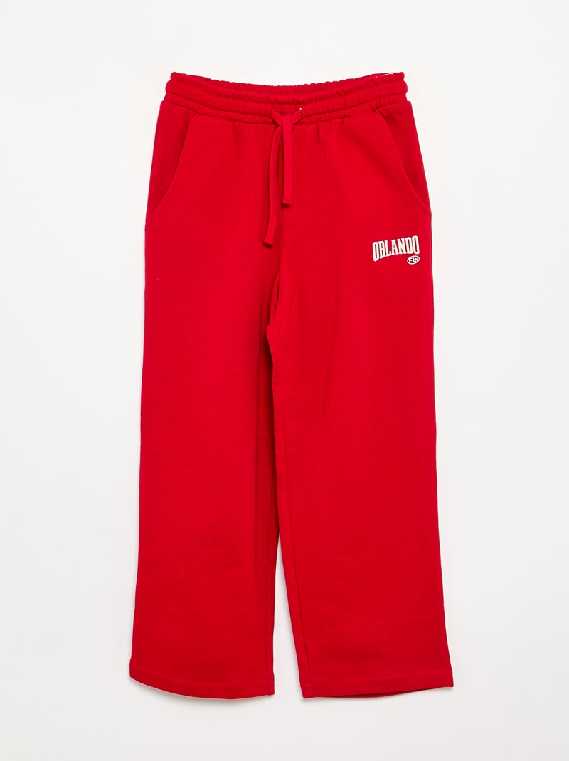 Pantaloni sportivi da uomo in felpa French Terry con vita elasticizzata Rosso - Kiabi
