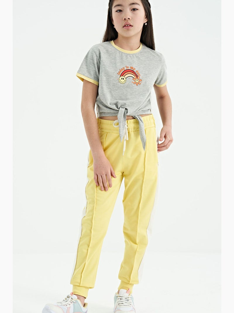 Pantaloni sportivi in misto cotone tommy Giallo/Bianco - Kiabi