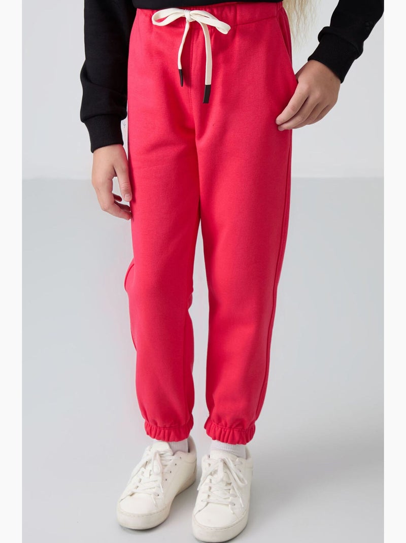 Pantaloni sportivi in misto cotone tommy Rosa fluo/Solinotes - Kiabi