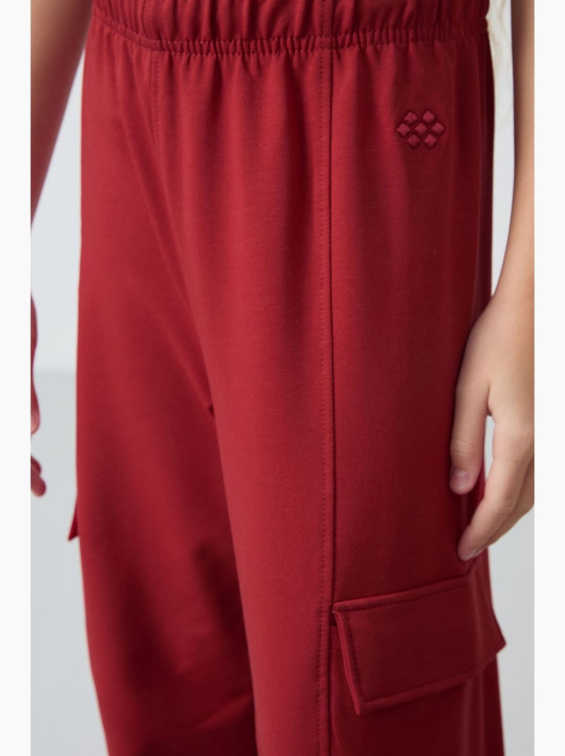 Pantaloni sportivi in misto cotone tommy Rosso bordeaux - Kiabi