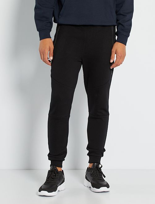 Pantaloni sportivi in piqué di cotone - nero - Kiabi - 17.00€