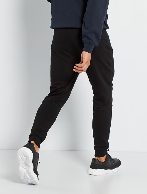 Pantaloni sportivi in piqué di cotone - nero - Kiabi - 17.00€