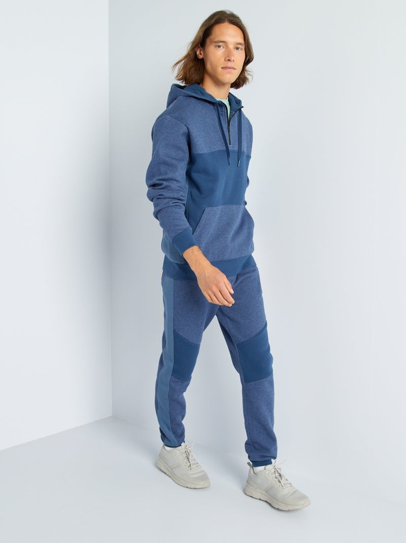 Pantaloni sportivi in tessuto felpato blu - Kiabi